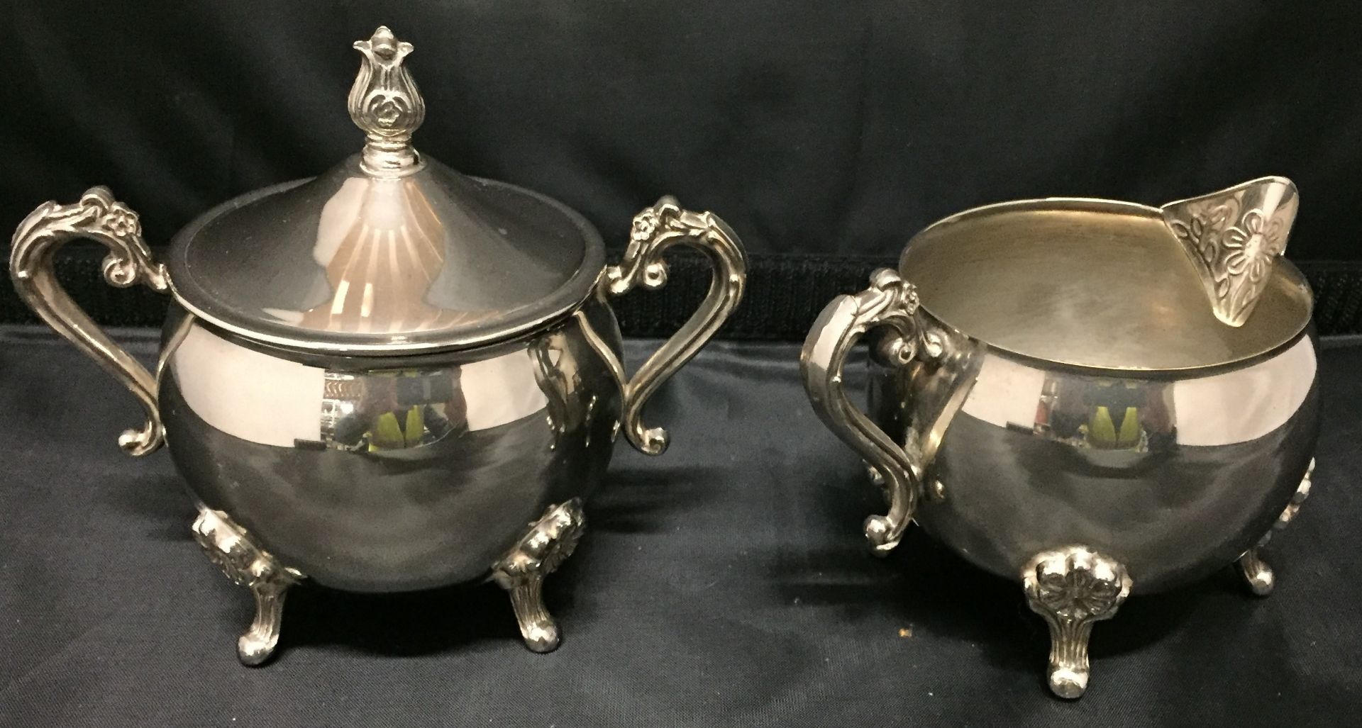 Silver plated Leynard three piece tea/coffee set and tray (Saleroom location: T11) - Image 3 of 3