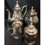 Silver plated four piece tea/coffee service (Saleroom location: S11)