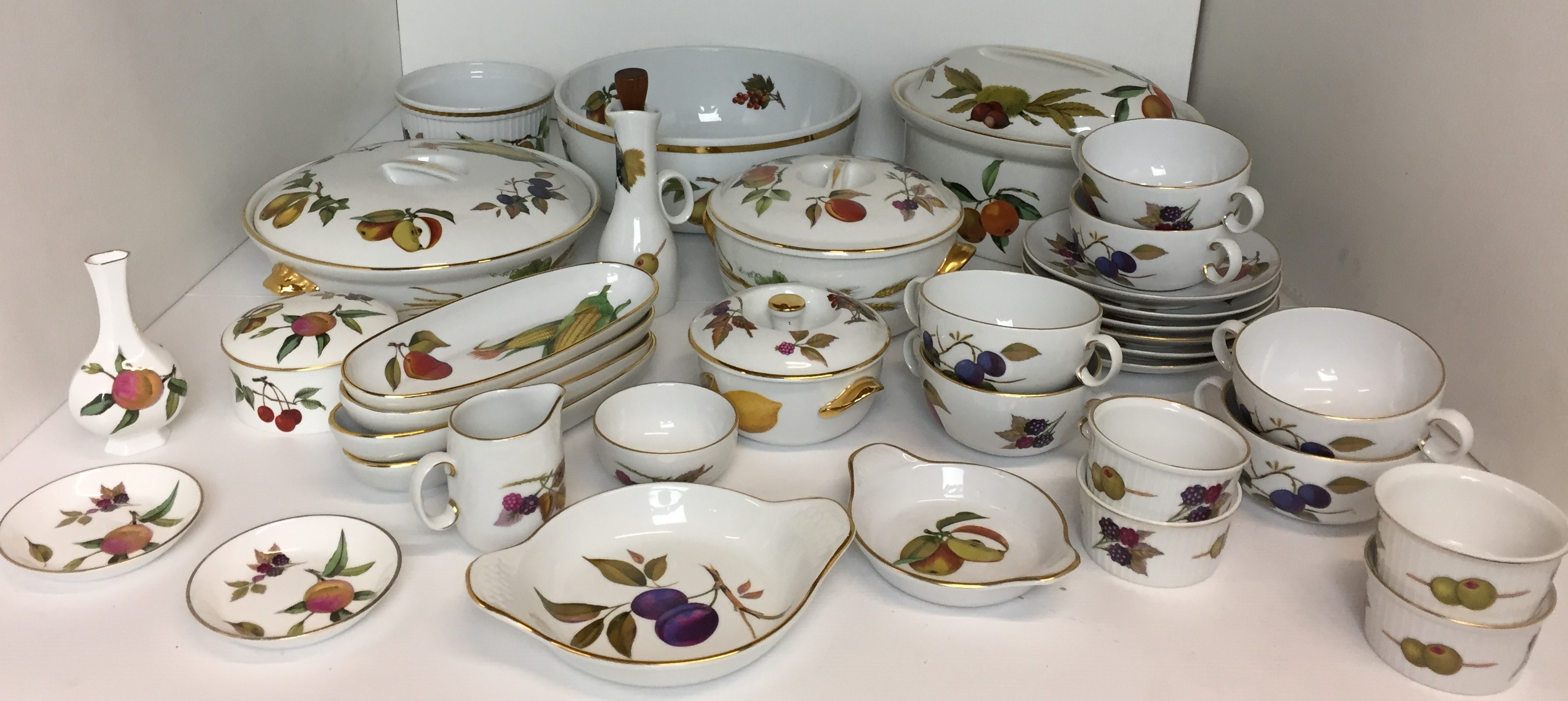 Thirty five pieces Royal Worcester - mainly oven to tableware Evesham and Arden including open bowl