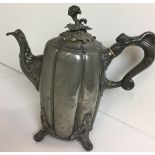 Pewter coffee pot 25cm high (Saleroom location: M03)