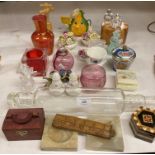 Contents to part of rack glassware, ceramics,
