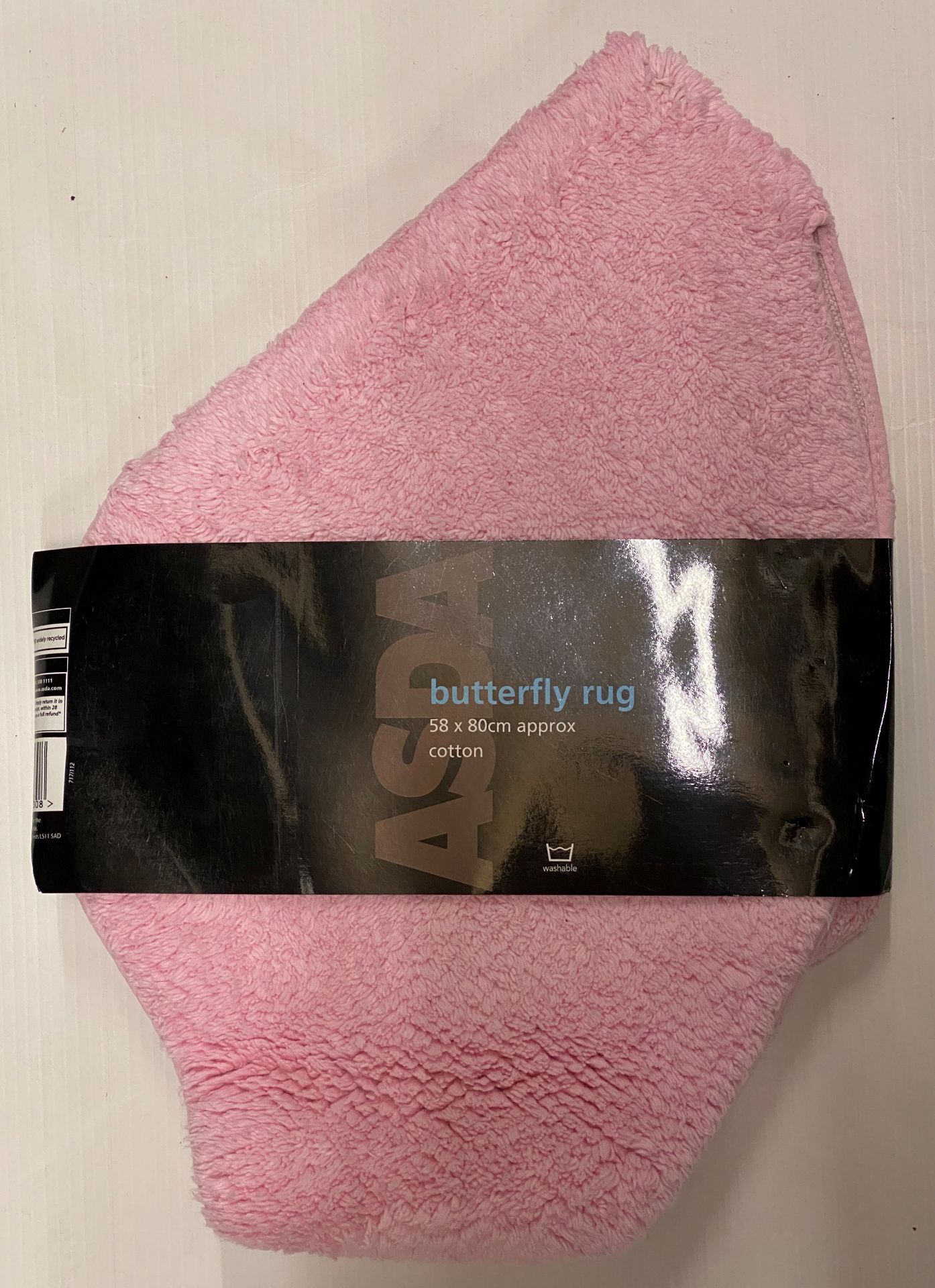 60 x Asda Pink Butterfly Rugs/Bathmats - 58cm x 80cm - Individually sealed and packed as 3 per