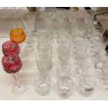 Contents to part of rack various glass - wine,