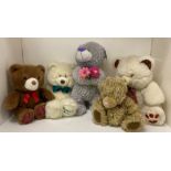 Five various soft toy bears - Bentall's bear, Cuddles Collection, Carte Blanche,