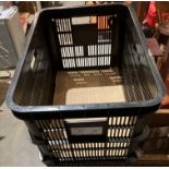 Ten black plastic crates - each 50 x 35 x 30cm deep (saleroom location: container J)