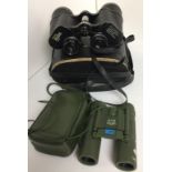 Two pairs of binoculars - Boots Admiral 10 x 50mm with case and DNAR 10 x 25 green pocket
