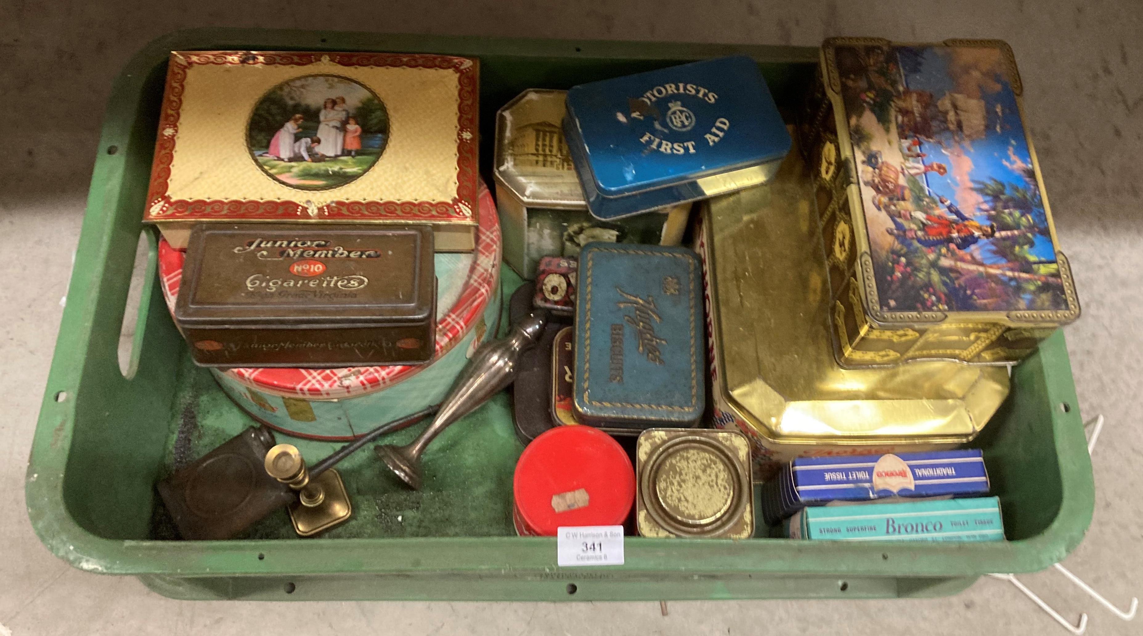 Contents to green plastic crate - assorted vintage tins etc (saleroom location: U05) - Image 2 of 2