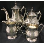 Four piece silver plated tea service (Saleroom location: T11)