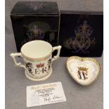 Royal Crown Derby Diamond Jubilee Loving Cup limited edition 951 of 1500 and a Royal Crown Derby