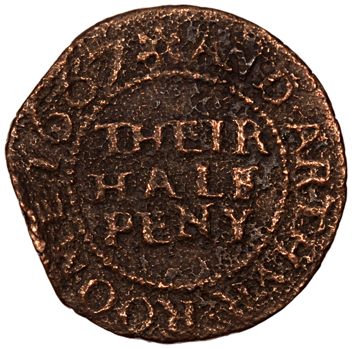17th Century Trade Token, Yorkshire - Leeds, Henry Ellis and Arthur Roome, Half Penny, 1667. - Image 2 of 2