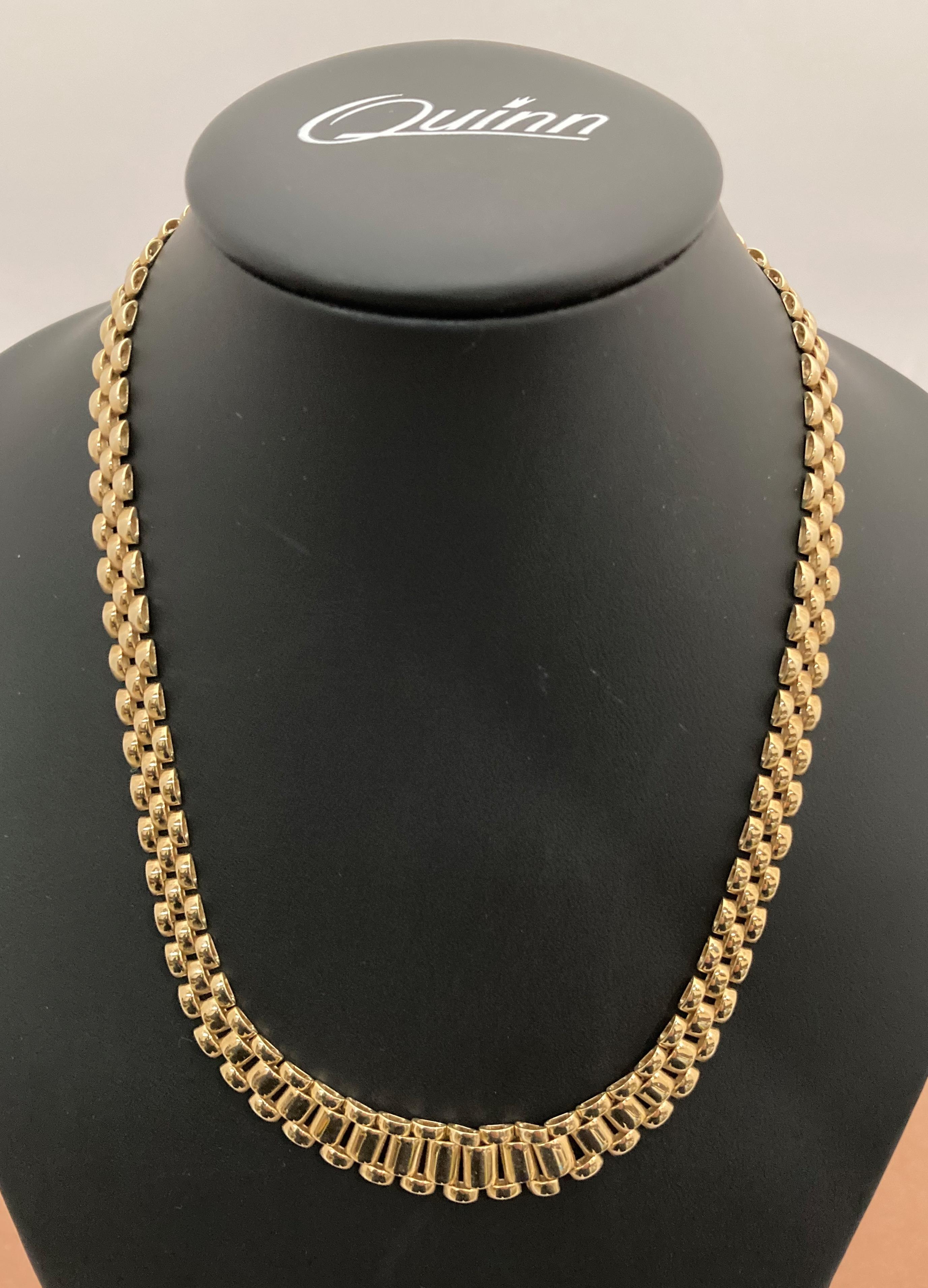 9ct 16" gold link chain necklace (made in Italy - weight 19g)