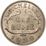 Seychelles - 1939 One Rupee, KM#4,