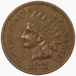 USA - 1875 Indian Head Cent aEF