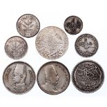 Middle East - Silver Coins (8): Egypt, Palestine,