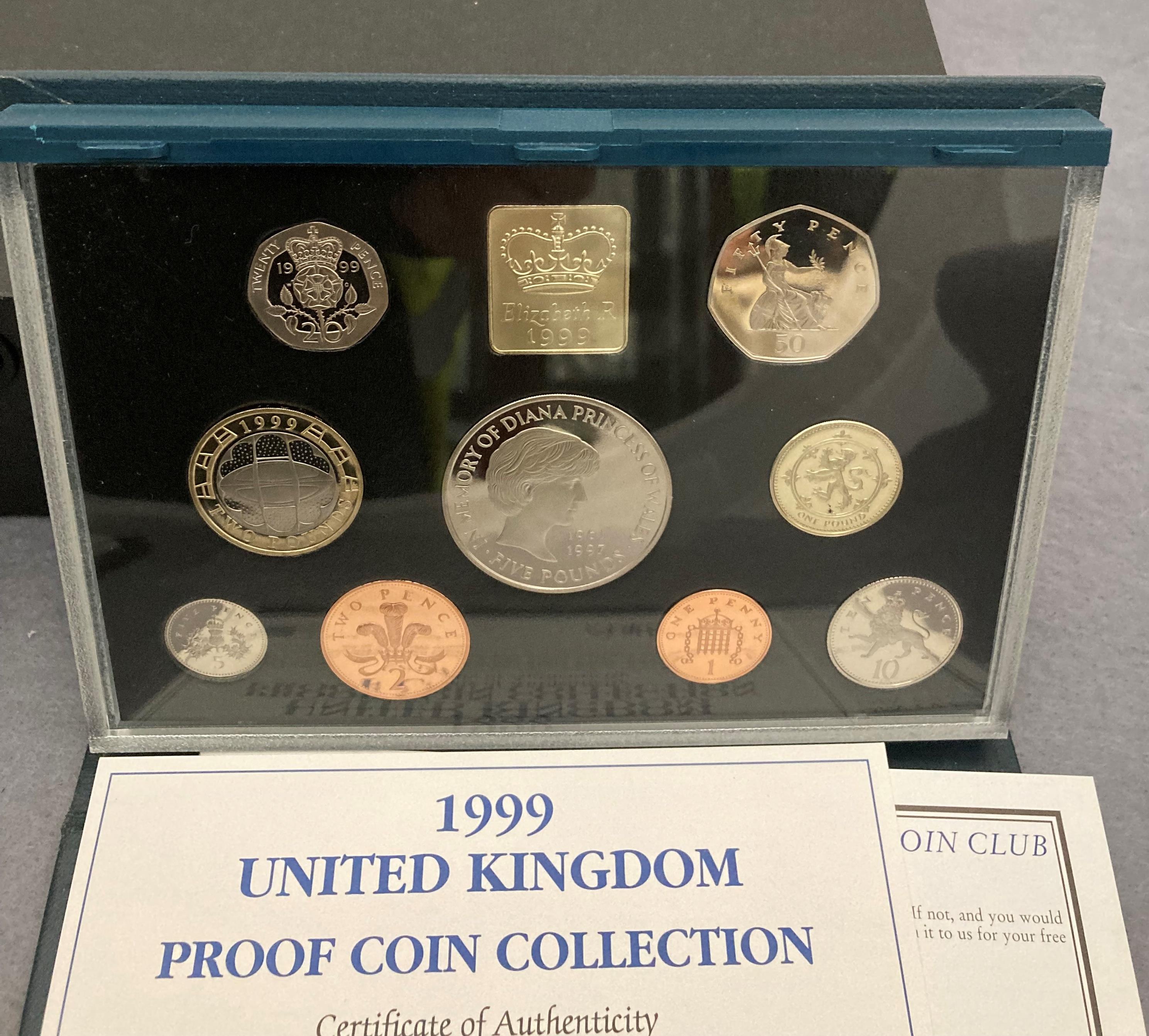 Three Royal Mint United Kingdon proof coin collection sets, years 1997, 1998, - Image 3 of 3