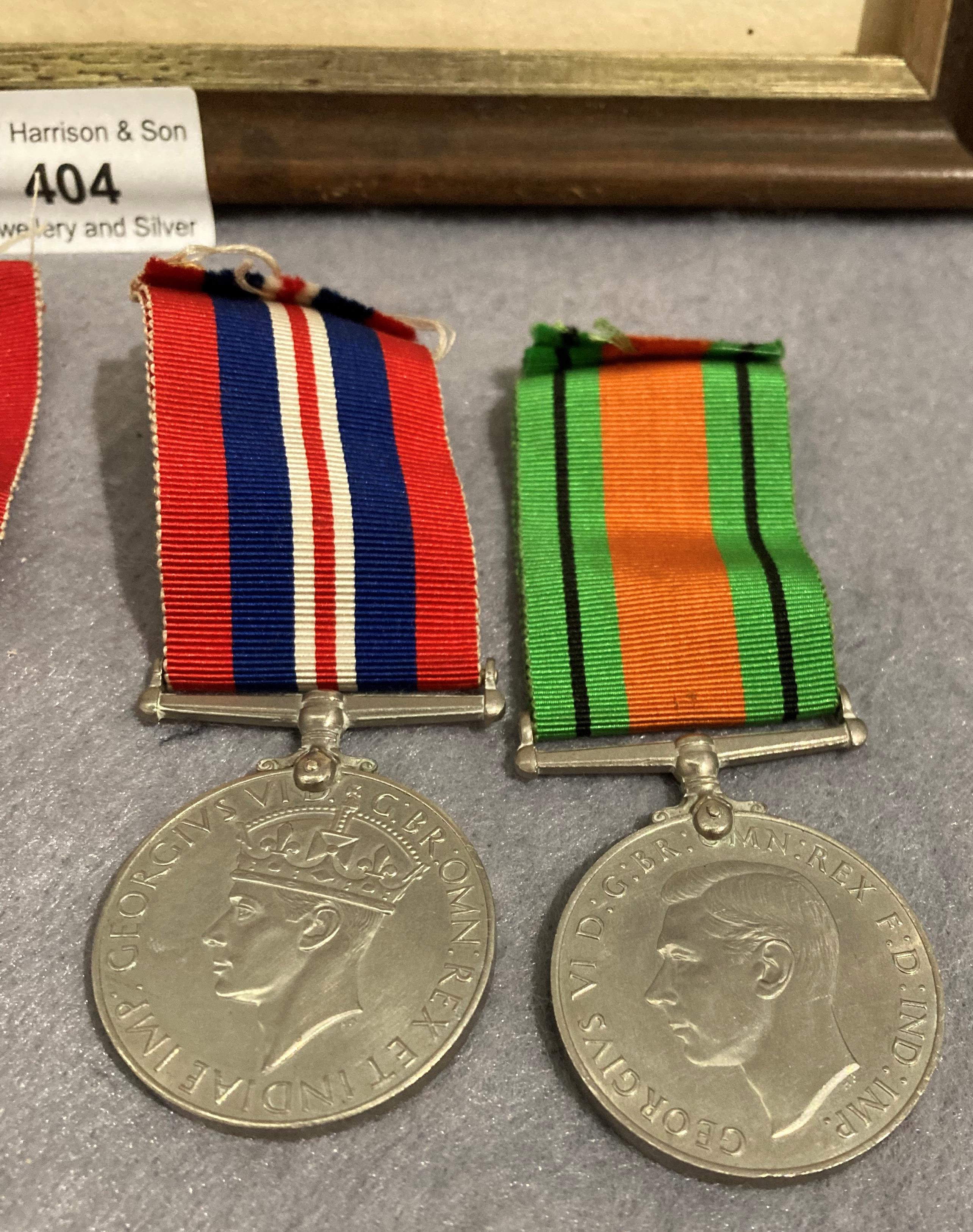 Five World War II medals including 1939-1945 Campaign Star medal, Africa Star medal, - Image 4 of 4