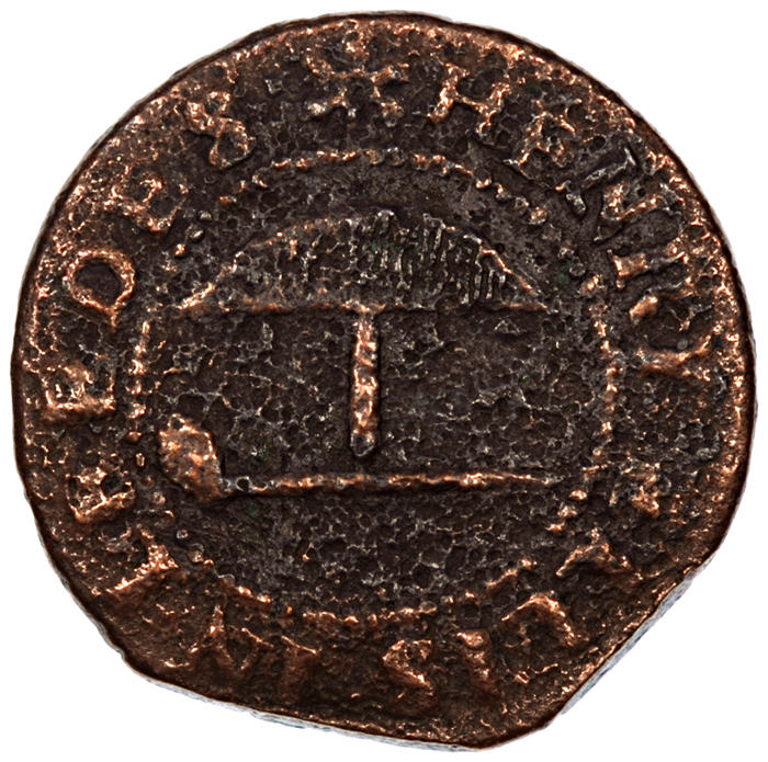 17th Century Trade Token, Yorkshire - Leeds, Henry Ellis and Arthur Roome, Half Penny, 1667.