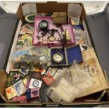 Contents to tray - large quantity of cigarette cards by Brooke Bond Tea,