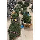 Large quantity of Christmas Tree components to include bases,