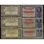 Switzerland - 5 Francs (3)1946, 1947; 20 Francs (3) 1939, 1944, 1946
