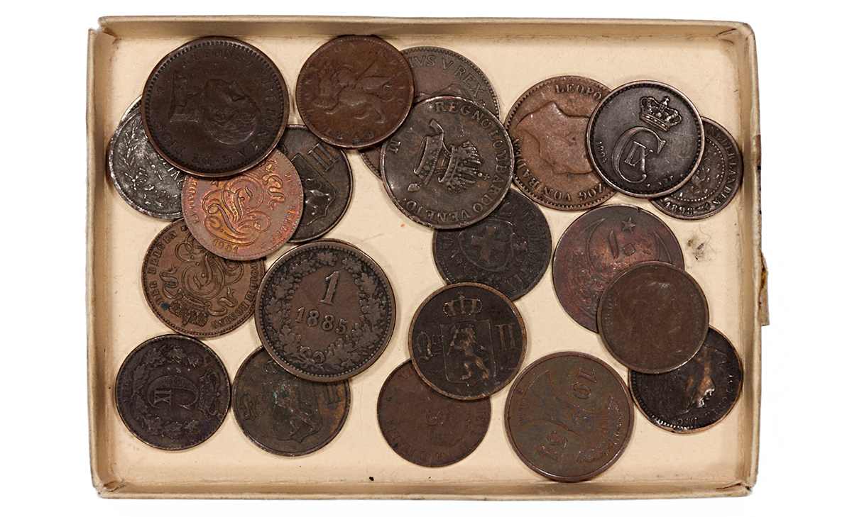 World - Box of Various Copper Coins