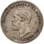 Norway - 2 Kroner 1878, Oscar II,