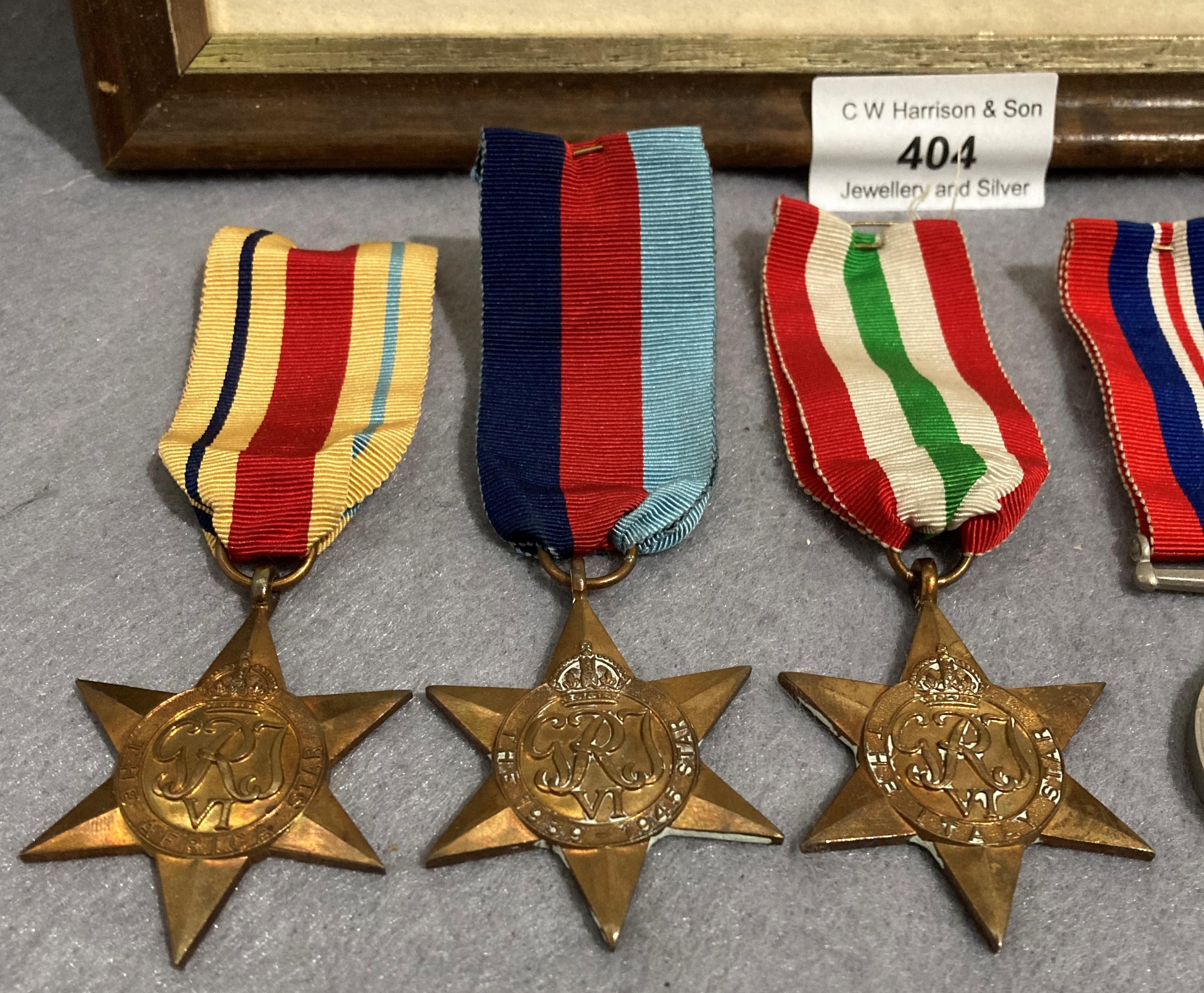 Five World War II medals including 1939-1945 Campaign Star medal, Africa Star medal, - Image 2 of 4