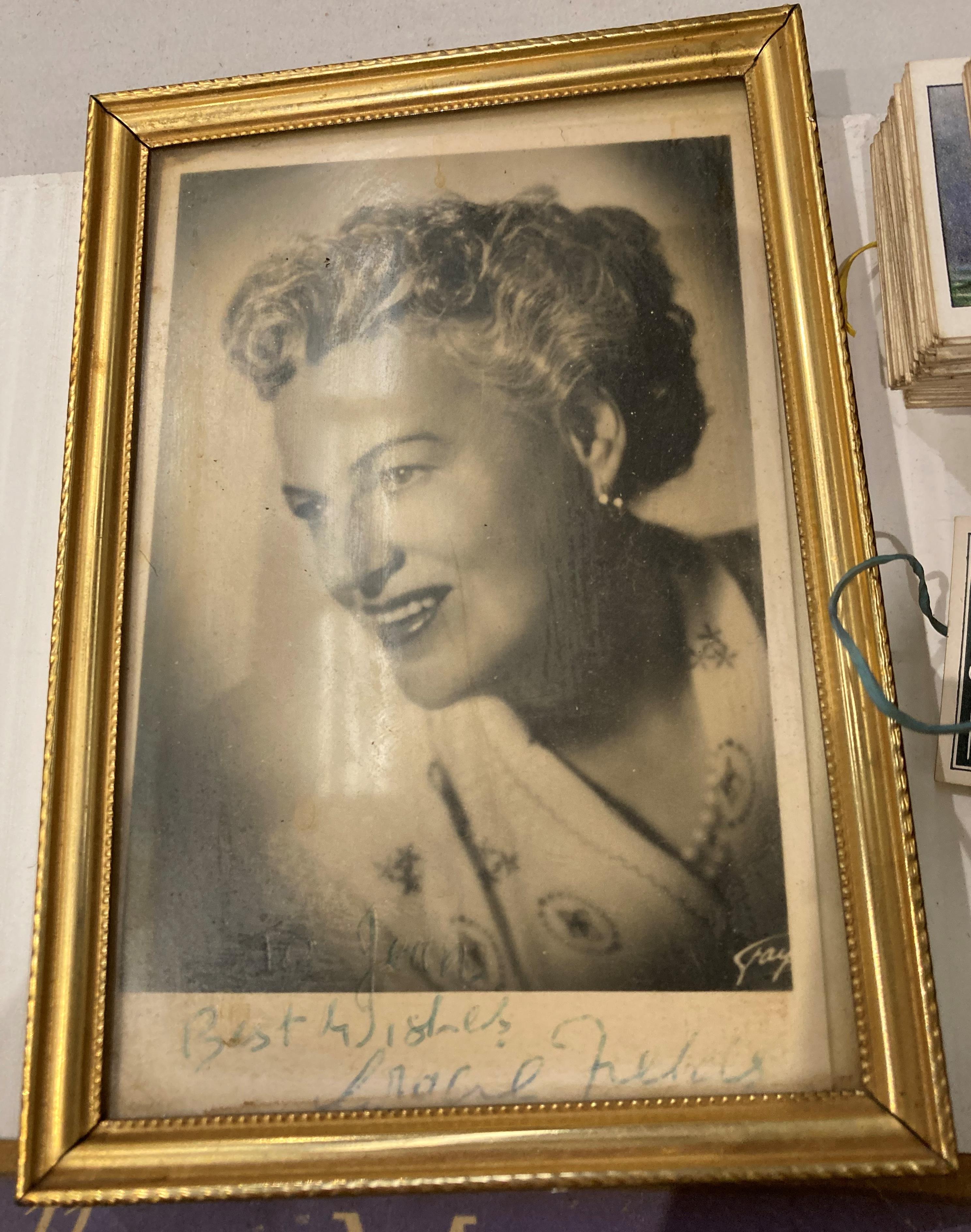 Contents to tray - small signed photograph of Gracie Fields, Ration Books, Austin Seven handbook, - Image 3 of 10