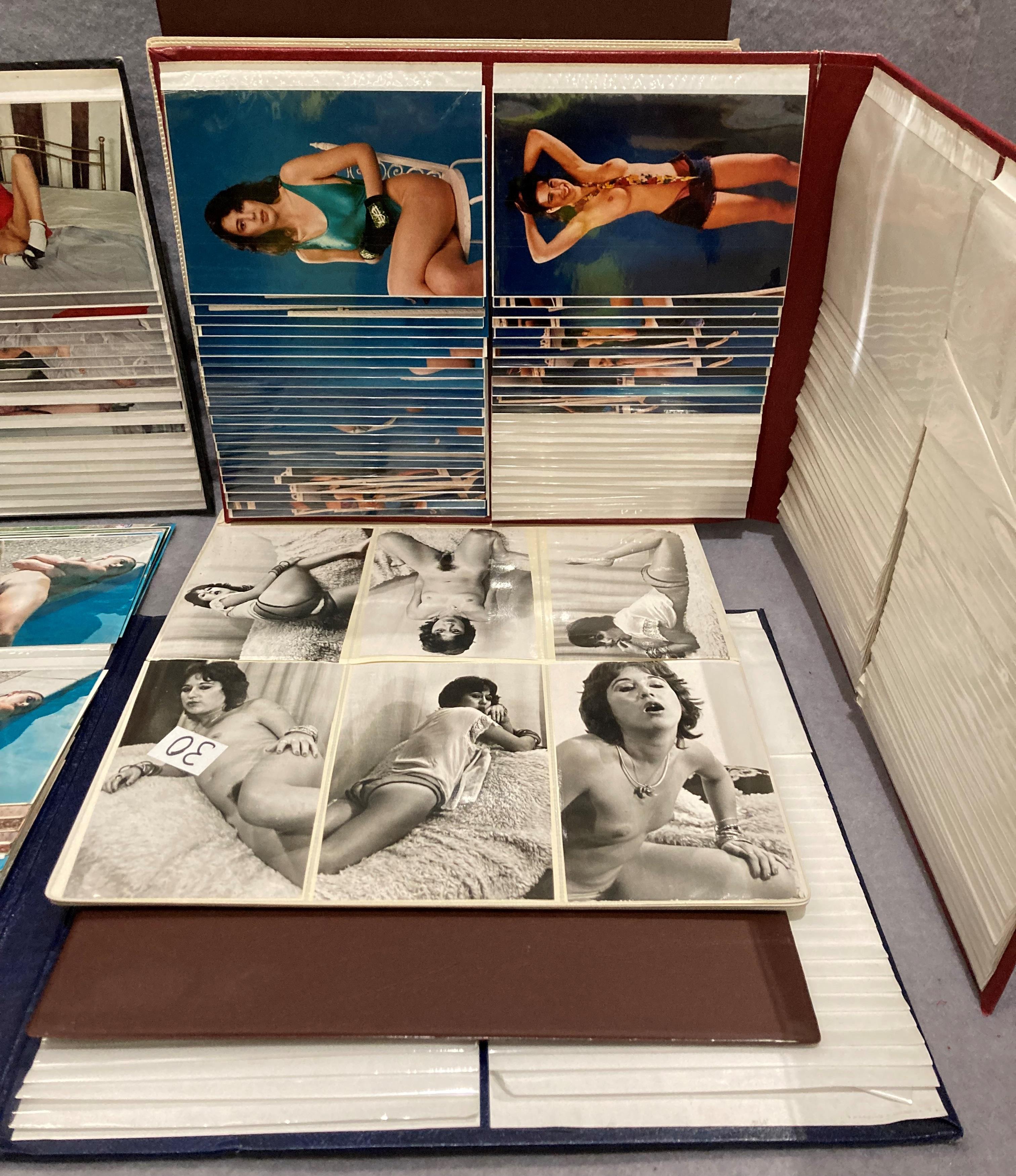 Four photograph albums and contents - a series of amateur glamour photographs of naked and semi - Image 3 of 3