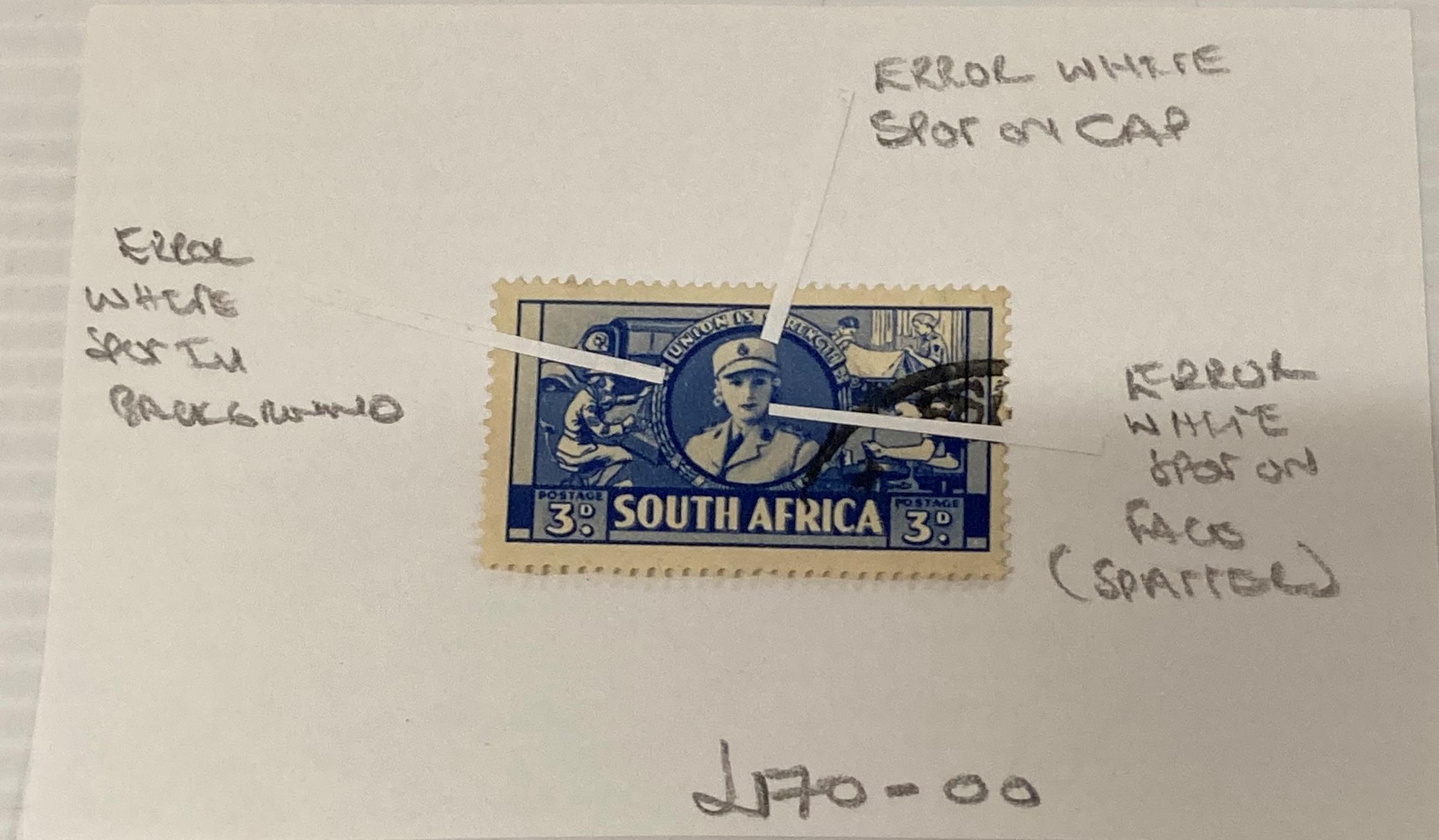 8 x South African 3d Blue error stamps, - Image 9 of 9