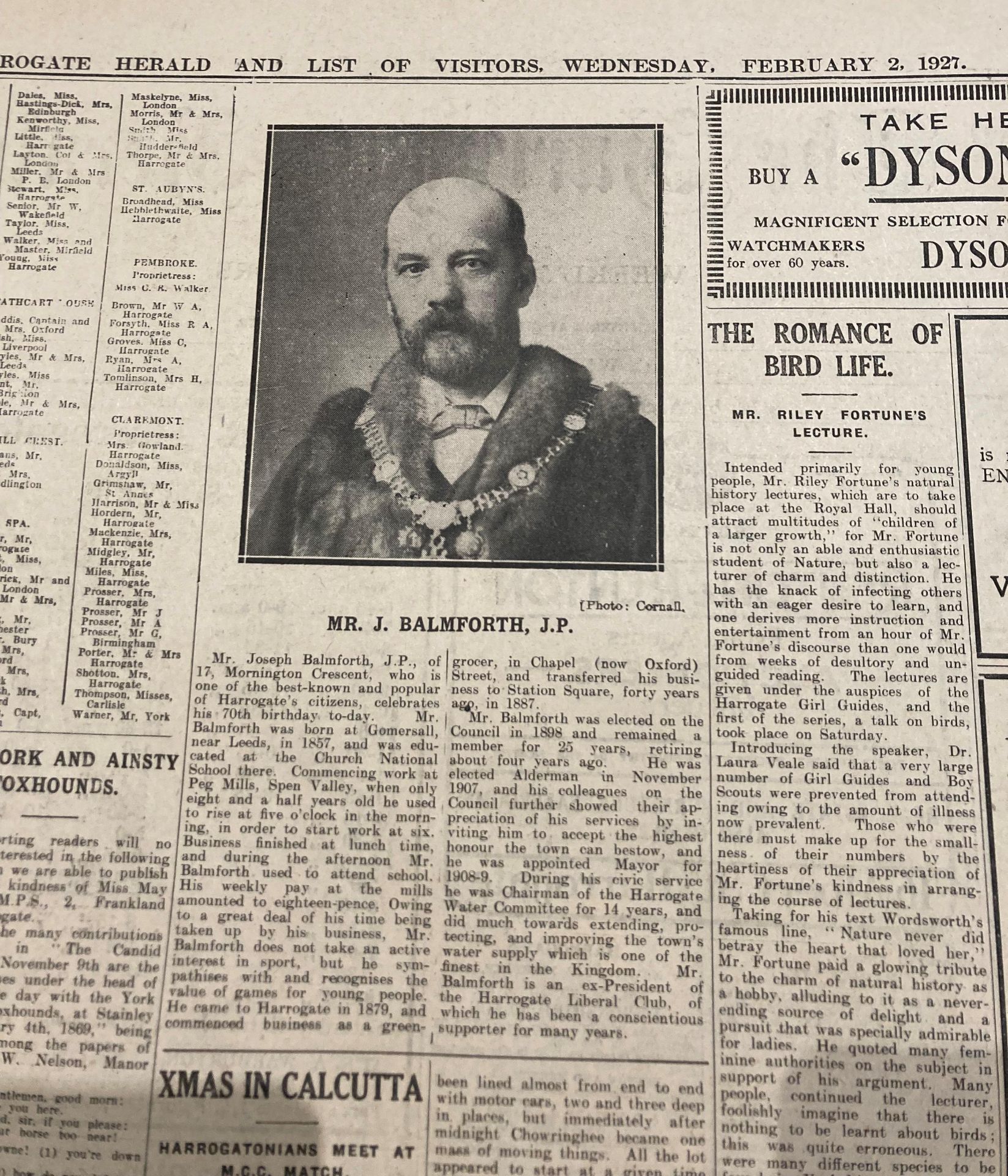 The Harrogate Herald and Weekly List of Visitors No 45 vol LXIII - Wed Jan 5th 1927 to Dec 28th - - Image 5 of 12