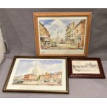 John Rudkin two framed Limited Edition prints 'The Old Bull Ring,