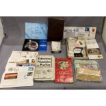 Contents to tray - a small Lincoln and a Rapid stamp album and contents, World stamps,