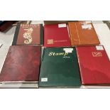 Contents to box six Commonwealth stamp albums and contents - stamps from Barbados (2 albums),