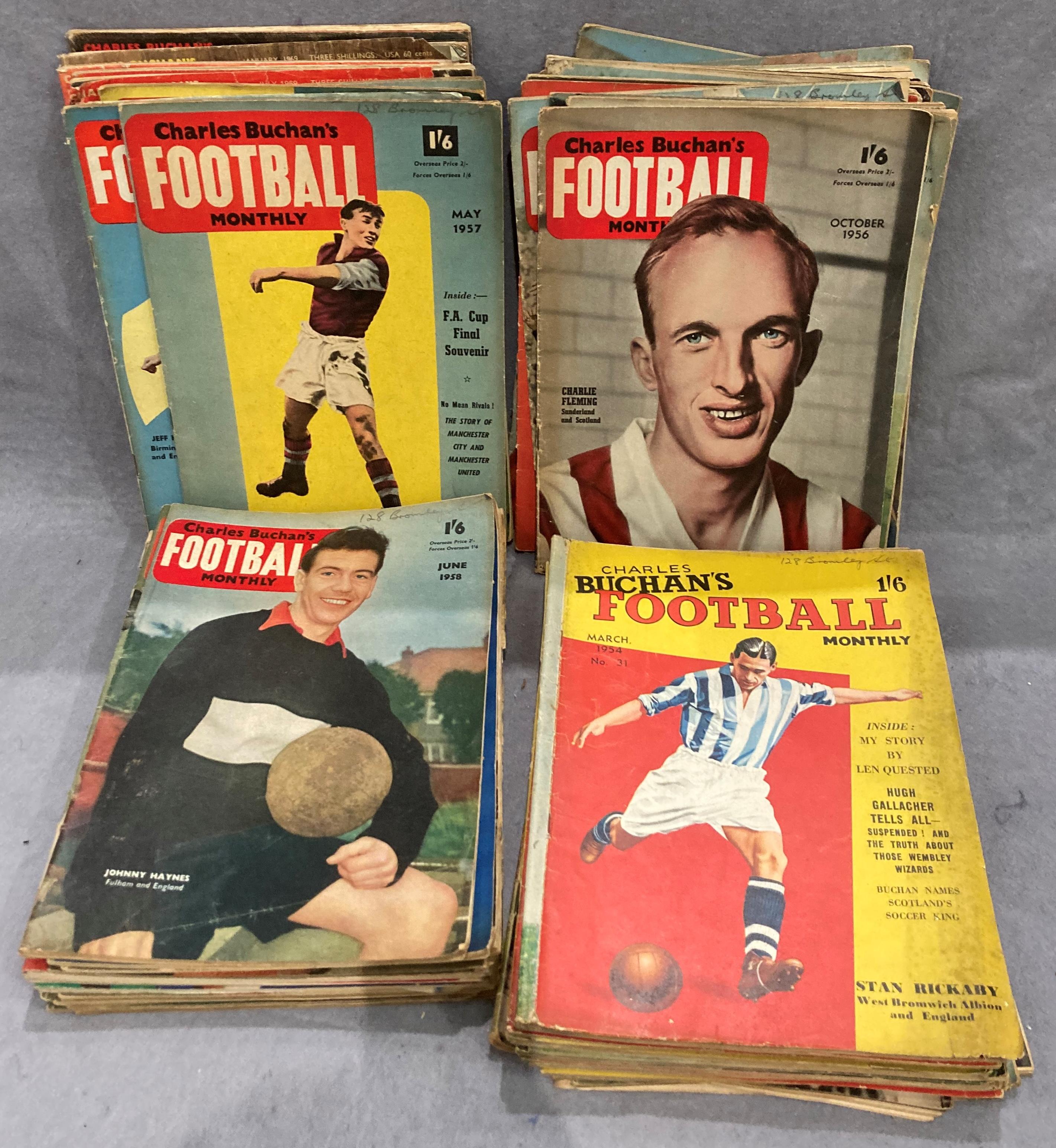 Sixty Charles Buchan Football Monthly magazines circa 1953-1968 - Image 3 of 3