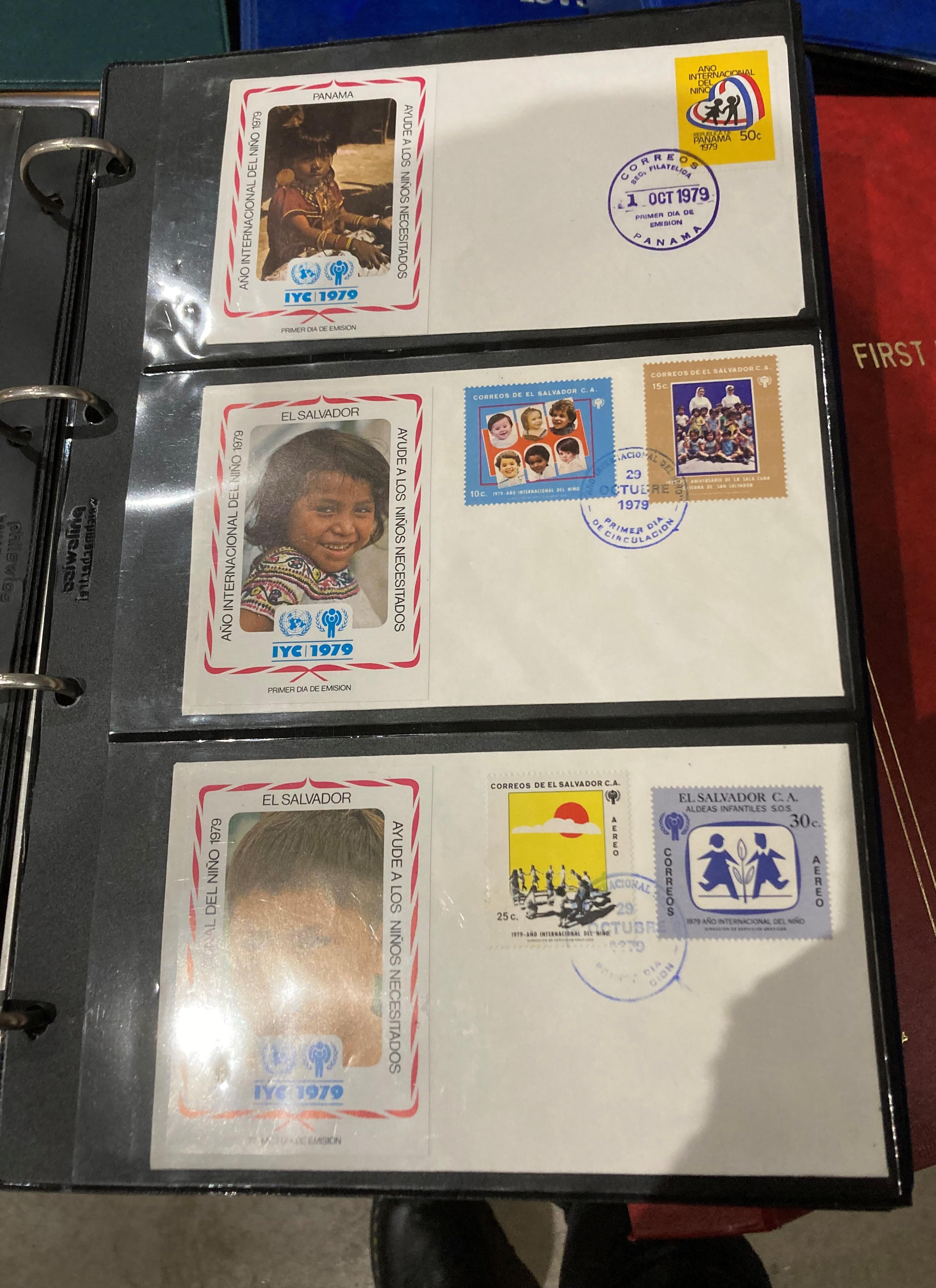 Contents to box - eight albums containing World First Day covers featuring, fifty years of Unicef, - Image 9 of 11