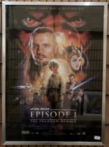 A framed film poster 'Star Wars Episode I The Phantom Menace' 90cm x 63cm