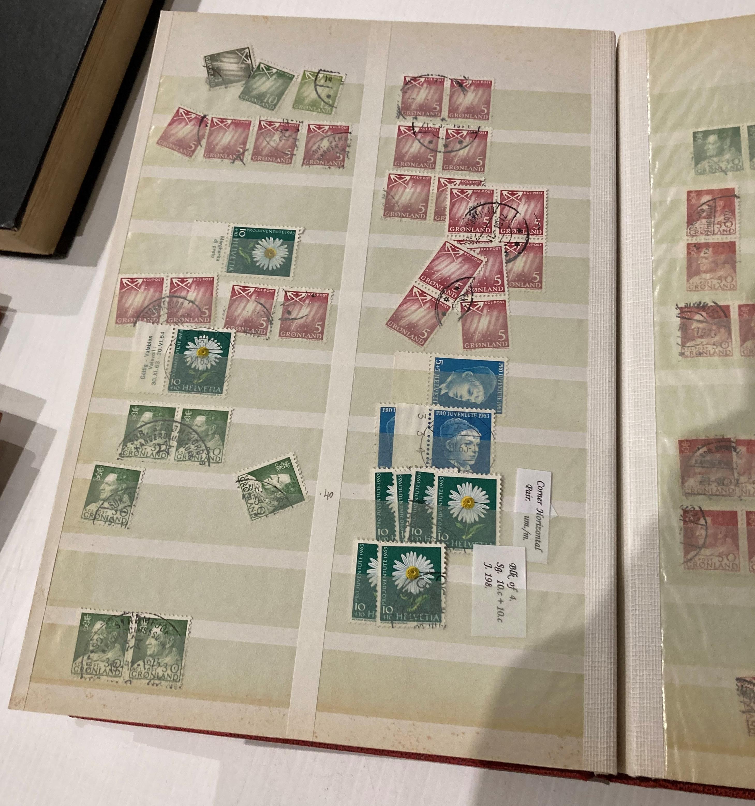 Five stamp albums and contents including Greenland, North Vietnam, South Vietnam, - Image 7 of 9