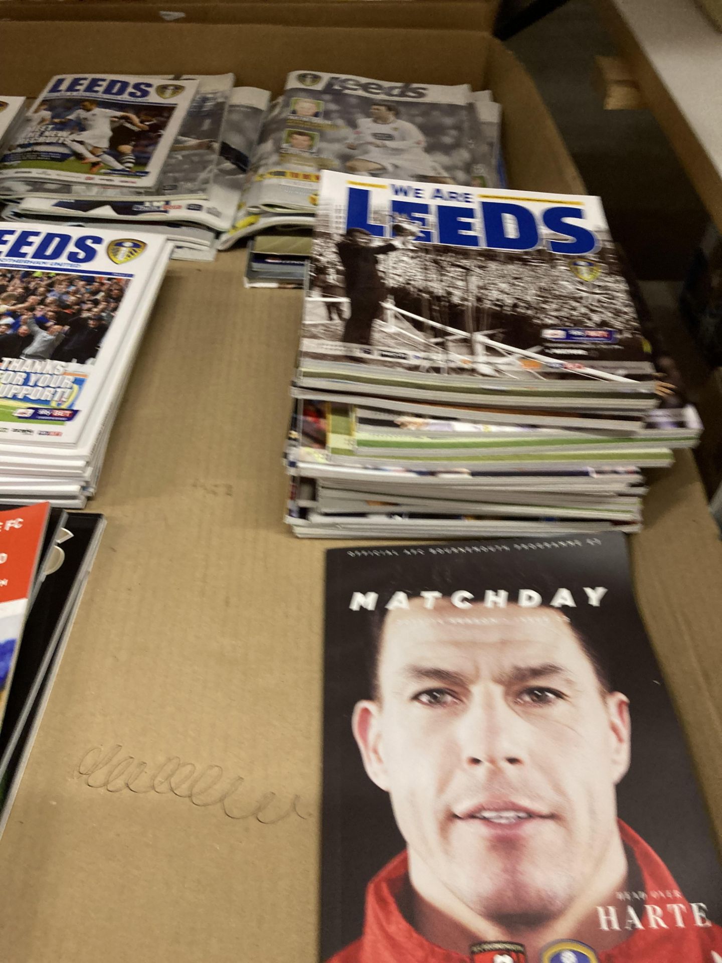 Contents to tray - a large quantity of Leeds United mainly home programmes mainly 2005/06, 2013/14, - Image 3 of 3