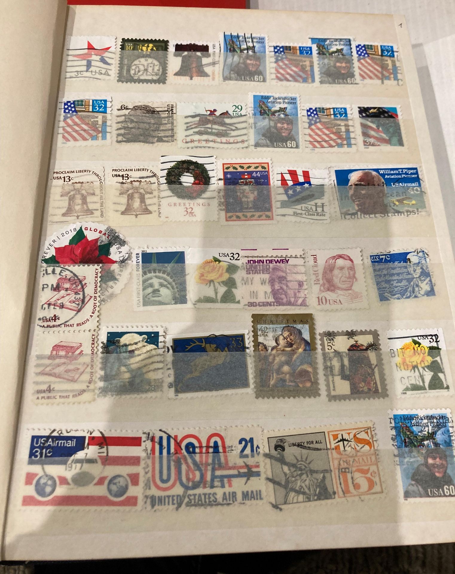 Contents to box twelve stamp albums and contents - mainly stamps from the USA (saleroom location: - Image 8 of 16