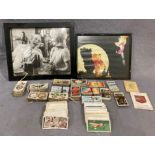 Contents to tray - two small framed pictures 'Pooh Bear',