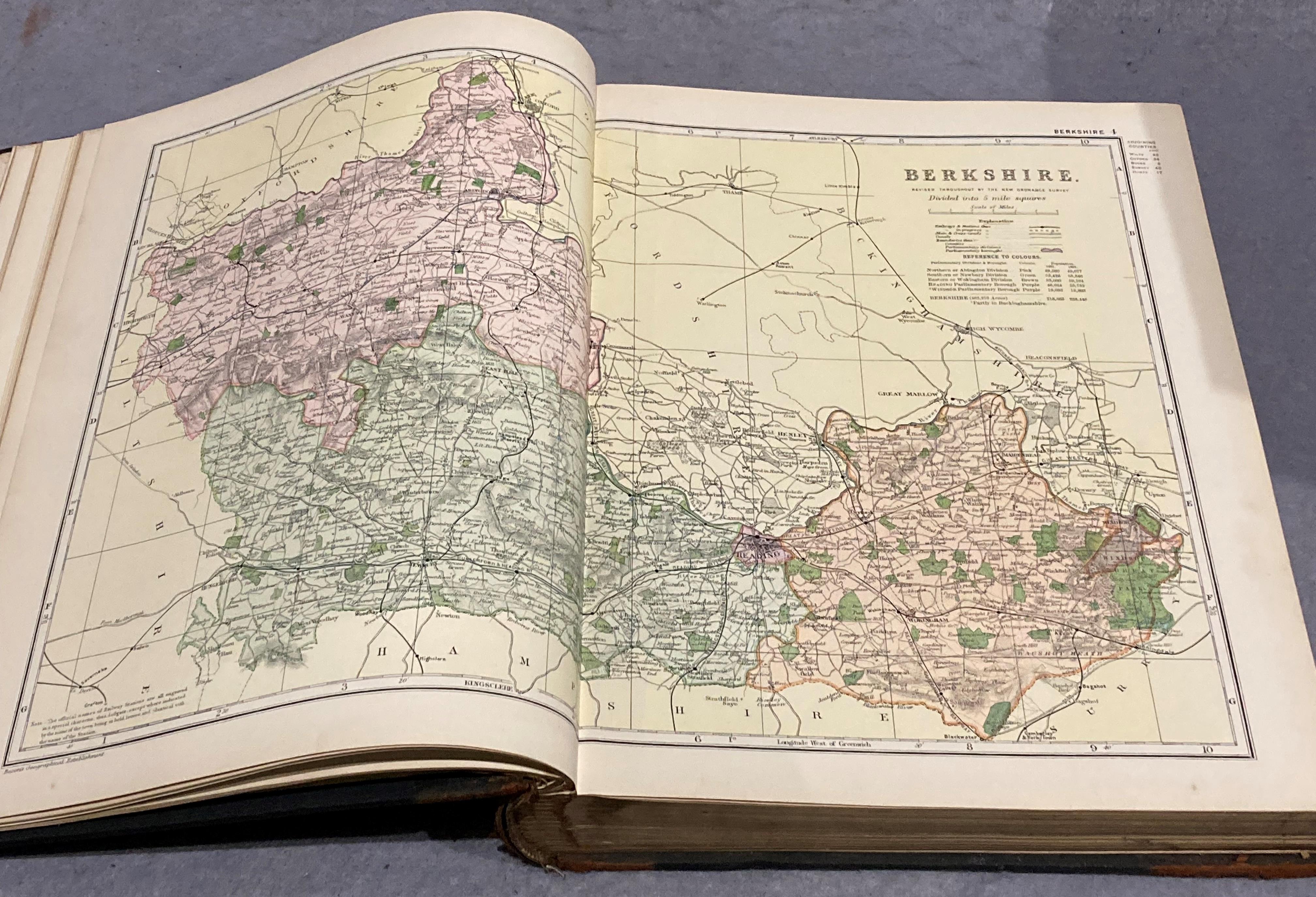 New Large Scale Atlas of the British Isles from the Ordnance Survey with plans of Towns, - Image 11 of 12