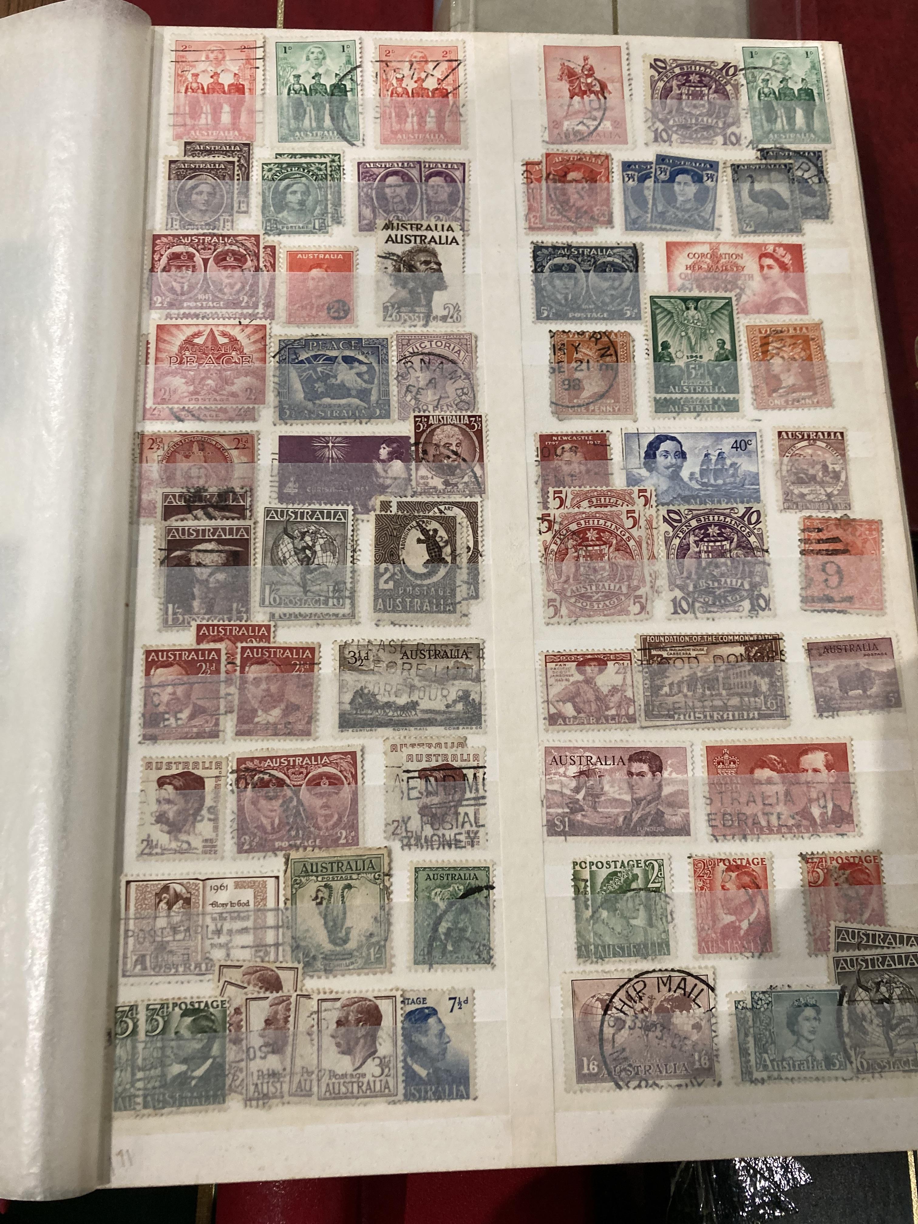 Contents to box ten stamp albums and contents - a large quantity of Australian stamps (saleroom - Image 3 of 19
