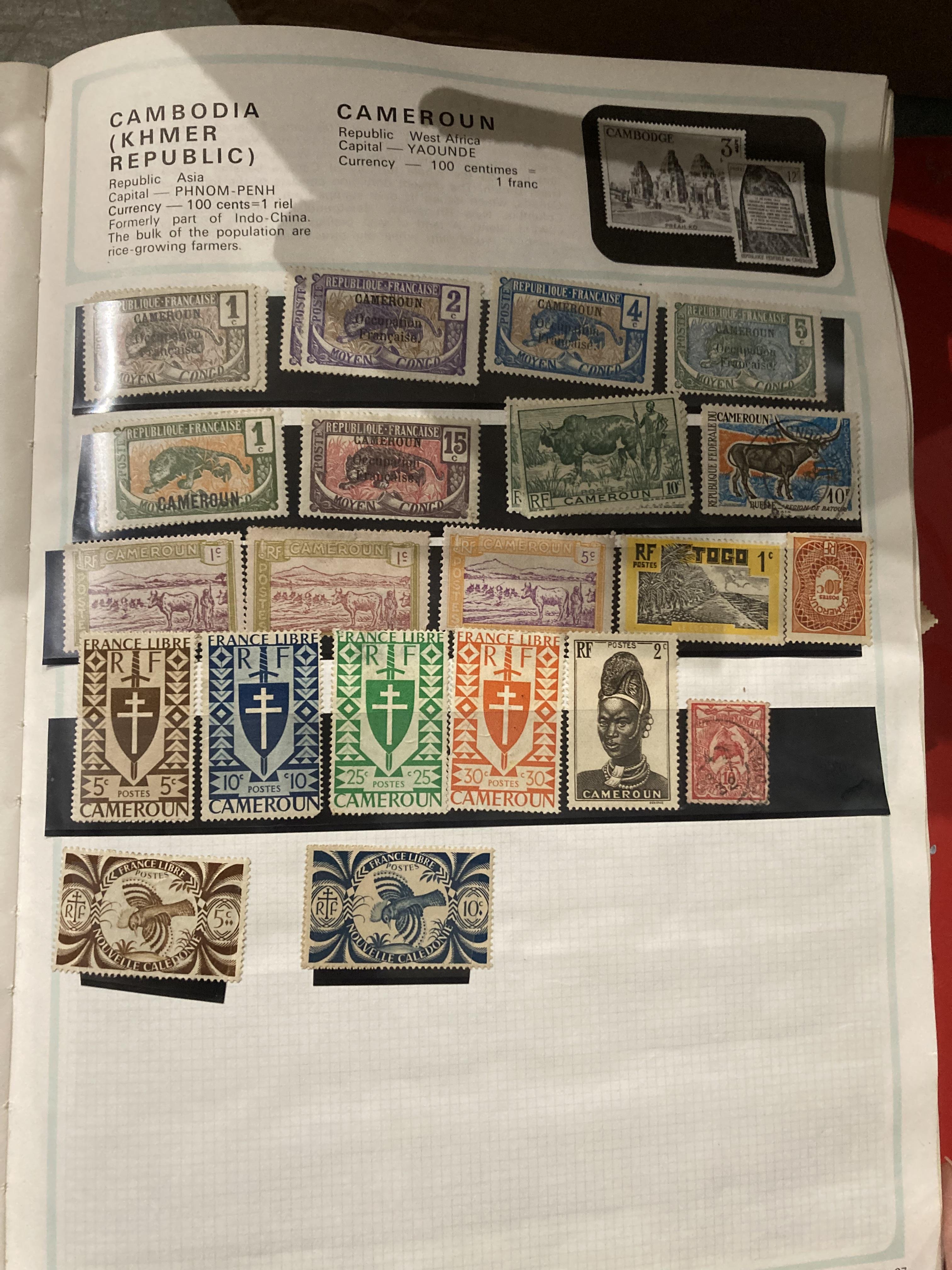 Contents to box fourteen stamp albums and contents - stamps from Mongolia, USSR, GB, Belgium, - Image 4 of 19