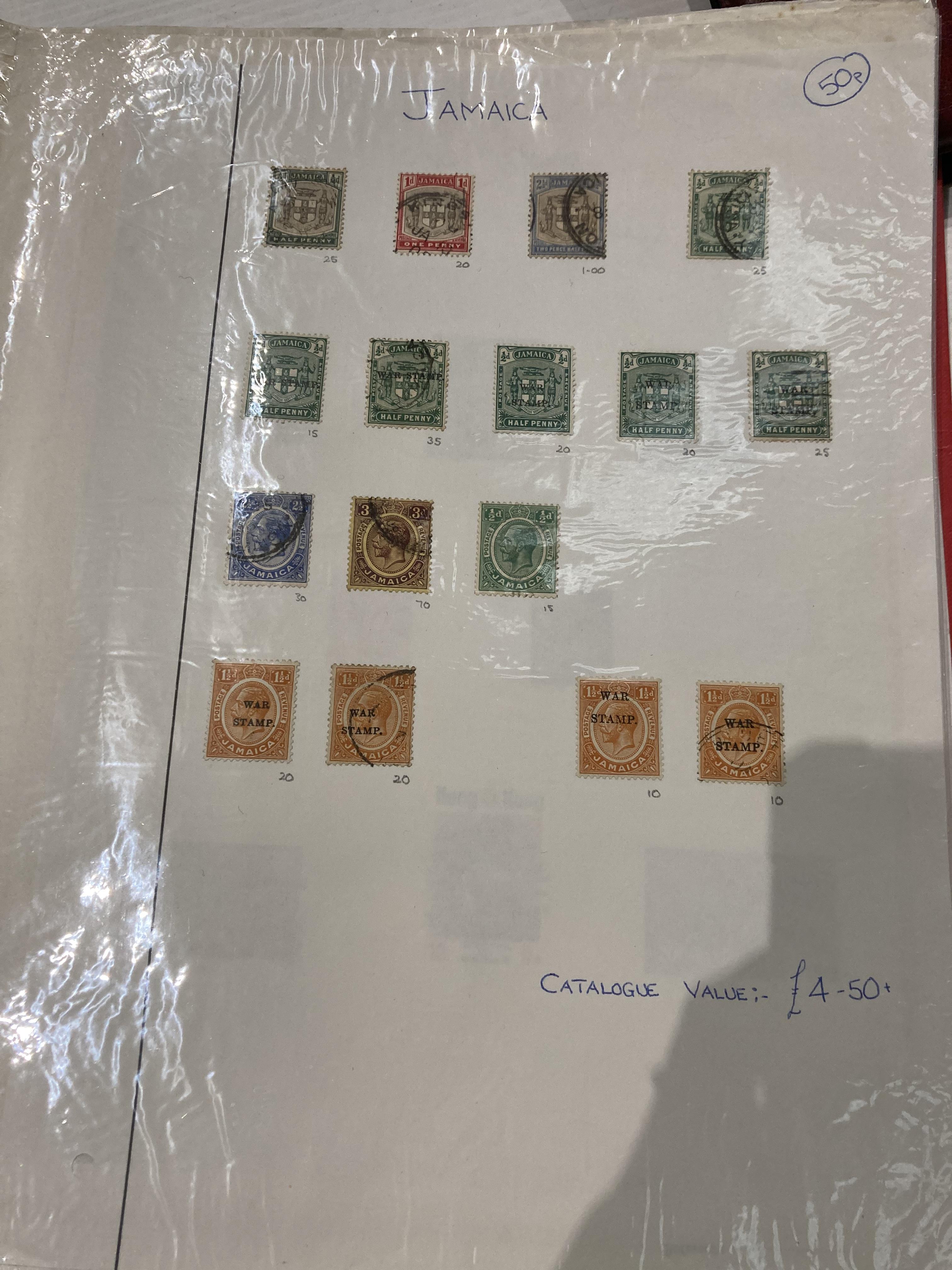 Seven stamp albums and contents - stamps from GB, - Image 8 of 15