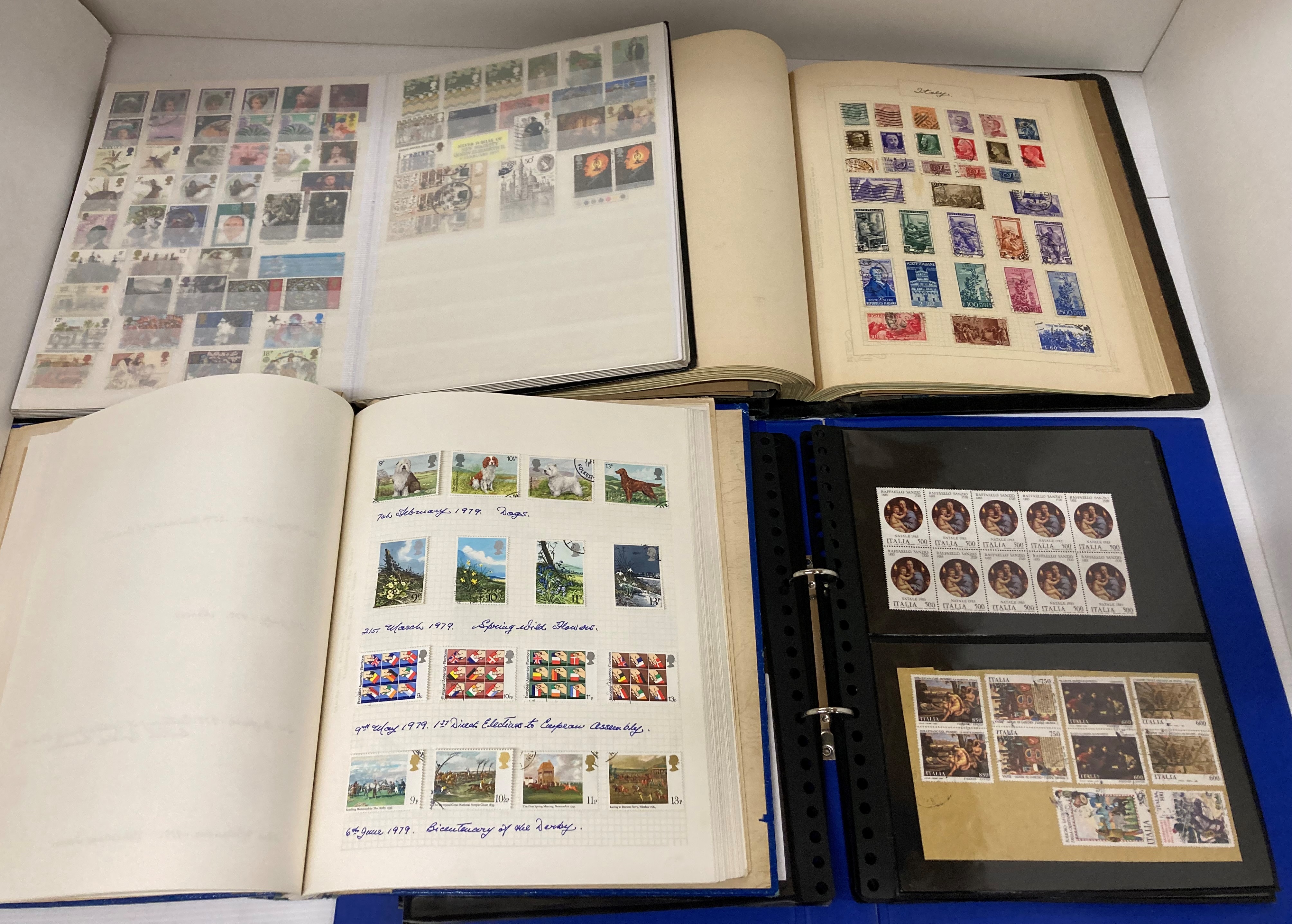 Contents to box - four larger stamp albums featuring World and GB stamps, - Image 8 of 8