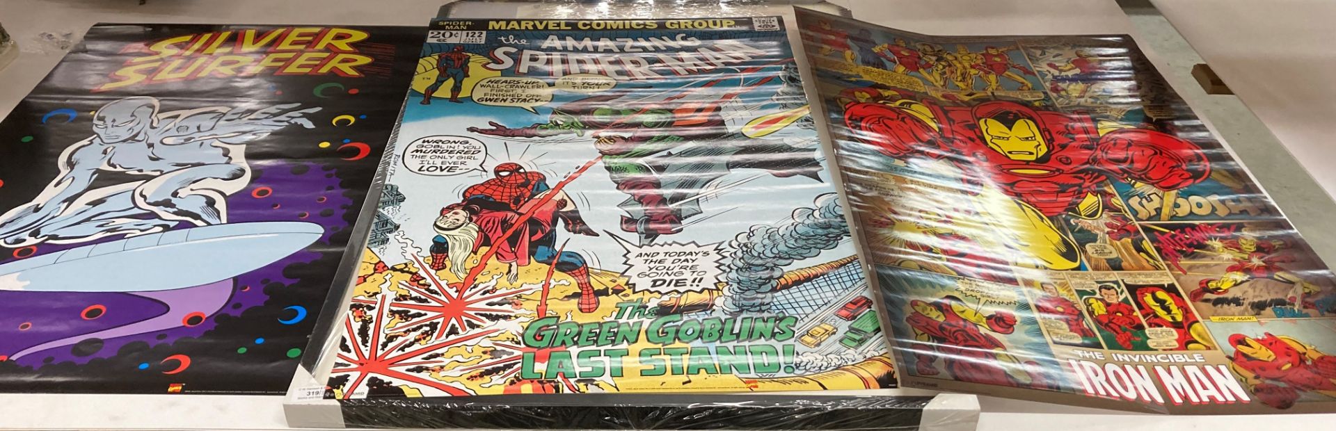 Three reproduction Marvel comic posters 'Silver Surfer',