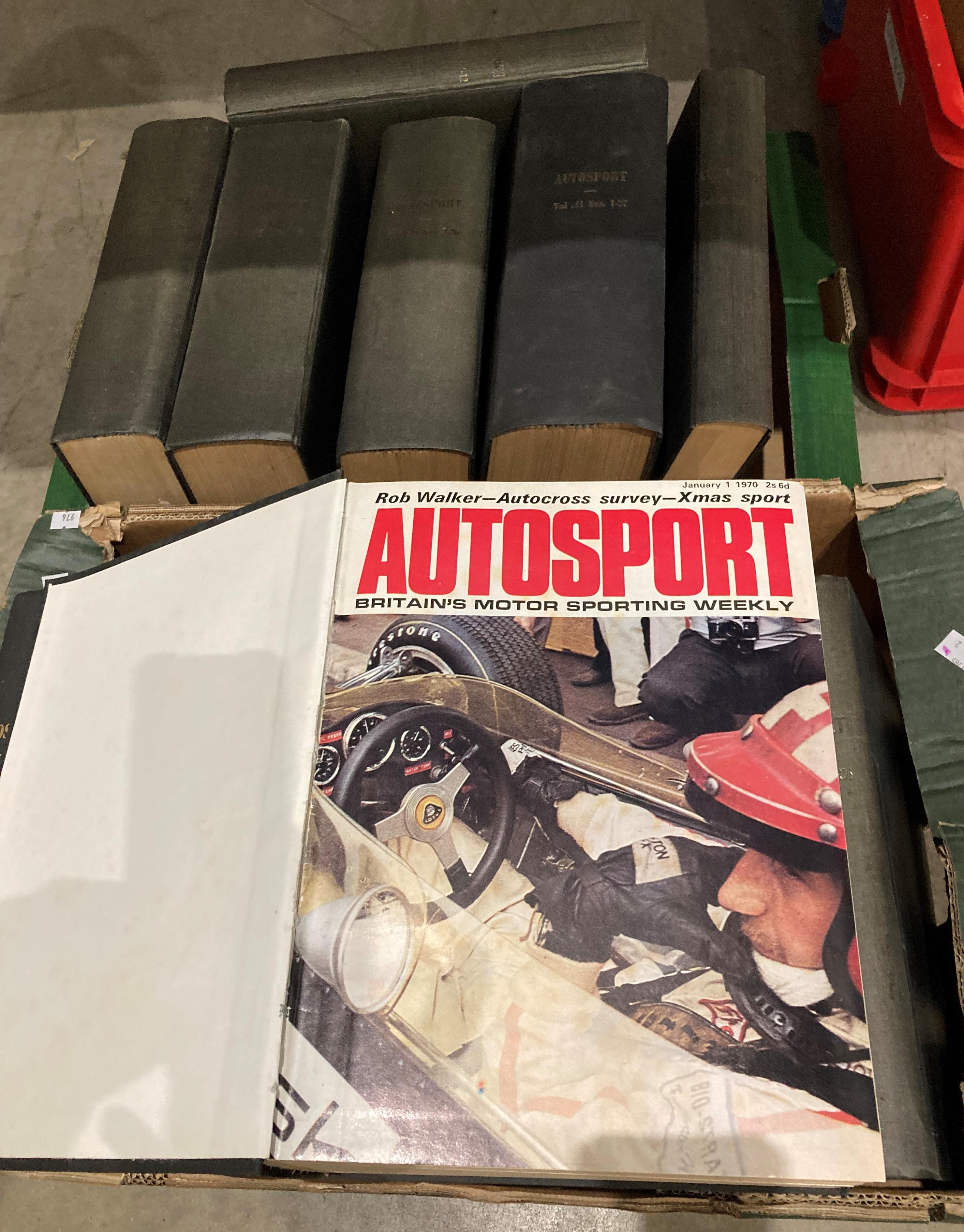 Contents to two boxes - 15 bound copies of Autosport Magazine from Vol 26 Nos 1-26 starting January - Image 3 of 3