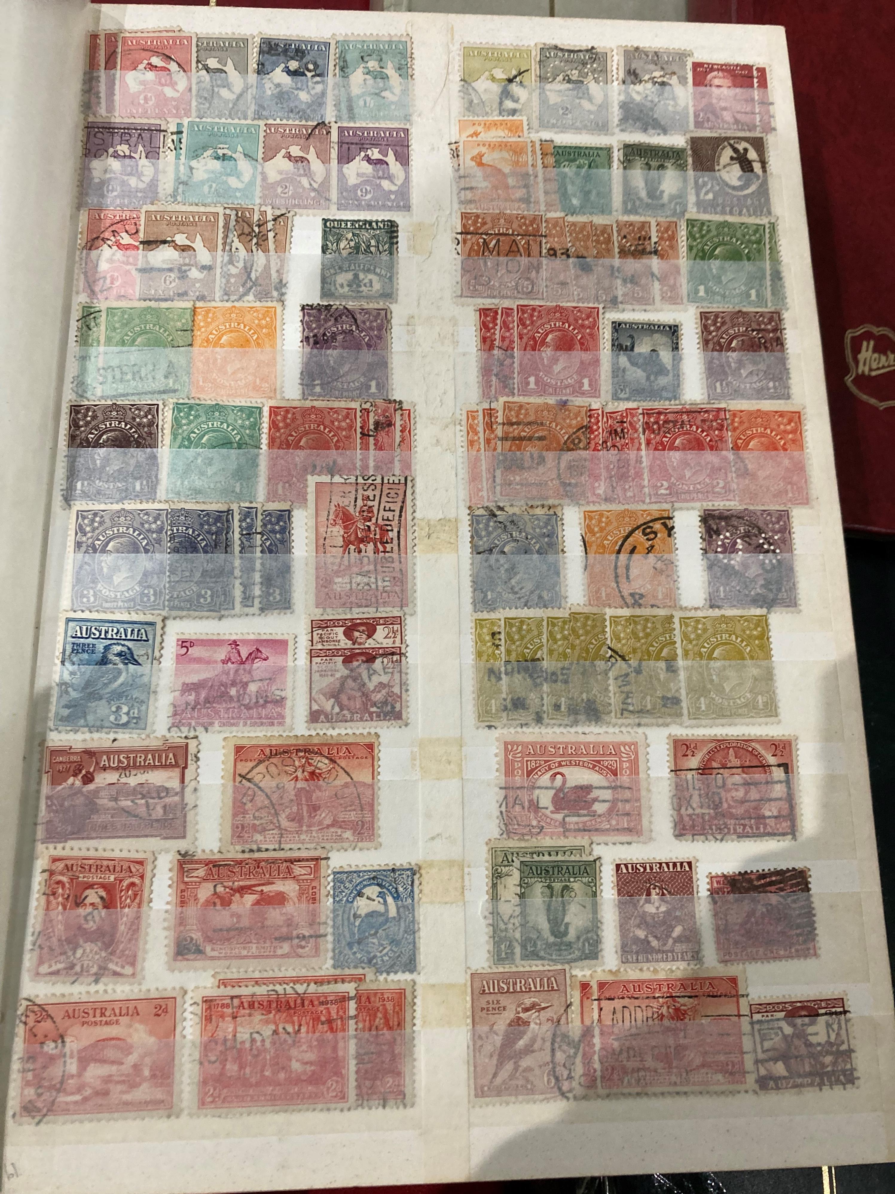 Contents to box ten stamp albums and contents - a large quantity of Australian stamps (saleroom - Image 2 of 19