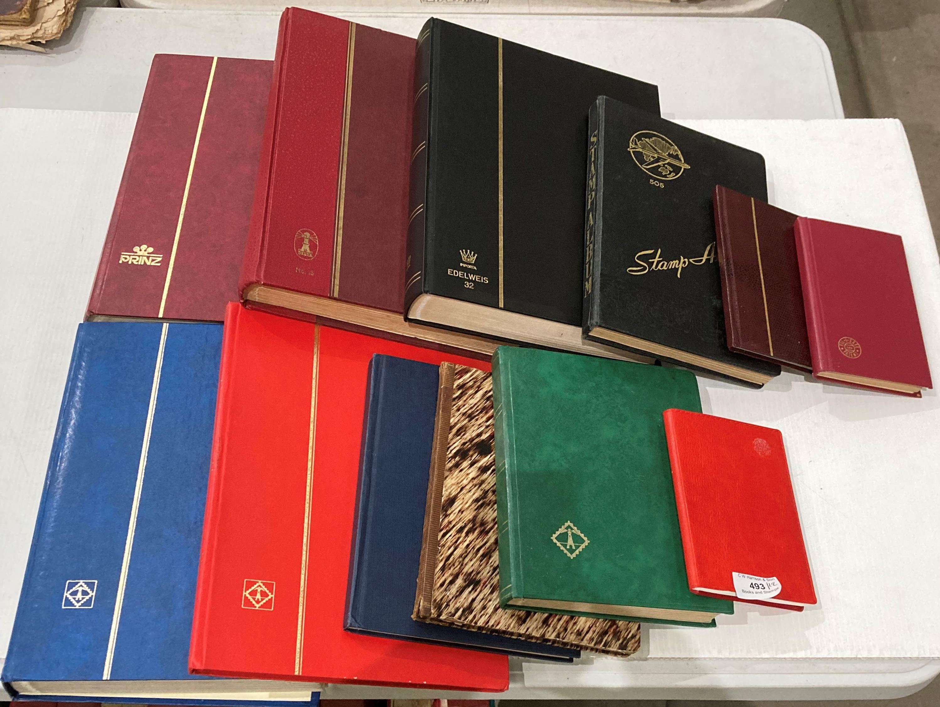 Contents to box twelve stamp albums and contents - mainly stamps from the USA (saleroom location: